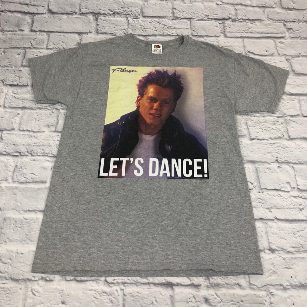 Footloose Kevin Bacon graphic T-shirt Gray Size Medium